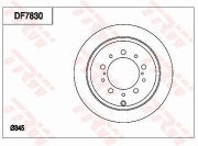 DF7830 Brzdový kotouč TRW
