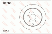 DF7904 Brzdový kotouč TRW