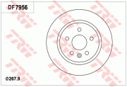 DF7956 Brzdový kotouč TRW