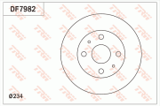 DF7982 Brzdový kotouč TRW