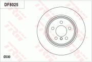 DF8025 Brzdový kotouč TRW