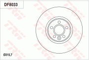 DF8033 Brzdový kotouč TRW