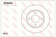 DF8040 Brzdový kotouč TRW