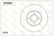 DF8082 Brzdový kotouč TRW