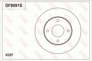 DF8091S Brzdový kotouč TRW