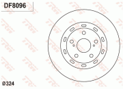 DF8096 Brzdový kotouč TRW