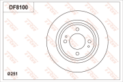 DF8100 Brzdový kotouč TRW