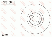 DF8106 Brzdový kotouč TRW