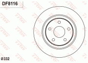DF8116 Brzdový kotouč TRW