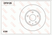DF8128 Brzdový kotouč TRW