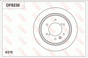DF8230 Brzdový kotouč TRW