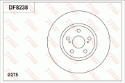DF8238 Brzdový kotouč TRW