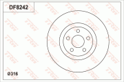 DF8242S Brzdový kotouč TRW
