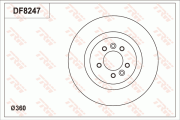 DF8247S Brzdový kotouč TRW