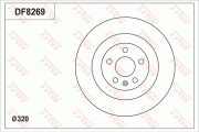 DF8269S Brzdový kotouč TRW
