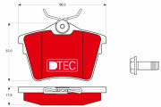 GDB1596DTE Brzdové destičky DTEC COTEC TRW