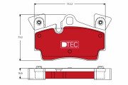 GDB1652DTE Sada brzdových destiček, kotoučová brzda DTEC COTEC TRW