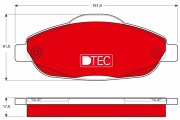 GDB1761DTE Sada brzdových destiček, kotoučová brzda DTEC COTEC TRW