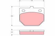 GDB187 TRW sada brzdových platničiek kotúčovej brzdy GDB187 TRW