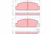 GDB196 TRW sada brzdových platničiek kotúčovej brzdy GDB196 TRW