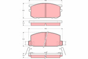 GDB210 Sada brzdových destiček, kotoučová brzda TRW