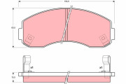 GDB3145 Sada brzdových destiček, kotoučová brzda TRW