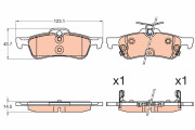 GDB3588 Sada brzdových destiček, kotoučová brzda TRW