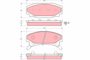 GDB4037 TRW sada brzdových platničiek kotúčovej brzdy GDB4037 TRW