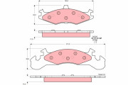 GDB4073 TRW sada brzdových platničiek kotúčovej brzdy GDB4073 TRW