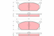 GDB4087 TRW sada brzdových platničiek kotúčovej brzdy GDB4087 TRW