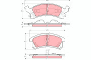GDB4097 TRW sada brzdových platničiek kotúčovej brzdy GDB4097 TRW
