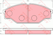 GDB7045 Sada brzdových destiček, kotoučová brzda TRW