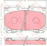 GDB7072 Sada brzdových destiček, kotoučová brzda TRW