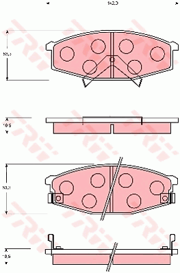 GDB7135 Sada brzdových destiček, kotoučová brzda TRW