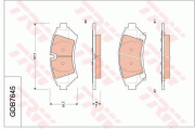 GDB7645 Sada brzdových destiček, kotoučová brzda TRW