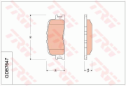 GDB7647 Sada brzdových destiček, kotoučová brzda TRW