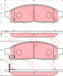 GDB7704 Sada brzdových destiček, kotoučová brzda TRW