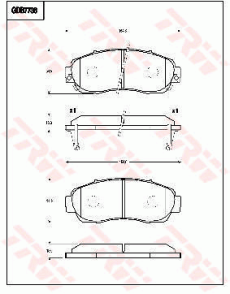 GDB7738 Sada brzdových destiček, kotoučová brzda TRW