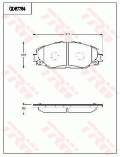 GDB7764 Sada brzdových destiček, kotoučová brzda TRW