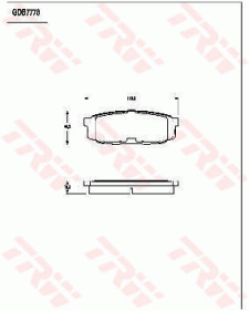 GDB7778 Sada brzdových destiček, kotoučová brzda TRW