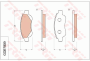GDB7809 Sada brzdových destiček, kotoučová brzda TRW
