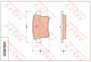 GDB7820 Sada brzdových destiček, kotoučová brzda TRW