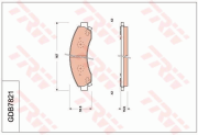 GDB7821 Sada brzdových destiček, kotoučová brzda TRW