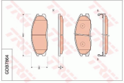 GDB7864 Sada brzdových destiček, kotoučová brzda TRW