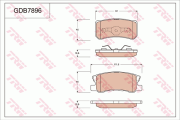 GDB7896 Sada brzdových destiček, kotoučová brzda TRW