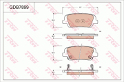 GDB7899 Sada brzdových destiček, kotoučová brzda TRW