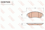 GDB7936 Sada brzdových destiček, kotoučová brzda TRW
