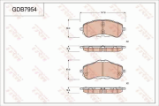 GDB7954 Sada brzdových destiček, kotoučová brzda TRW