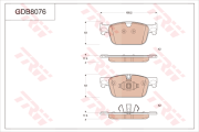 GDB8076 Sada brzdových destiček, kotoučová brzda TRW