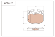 GDB8127 Sada brzdových destiček, kotoučová brzda TRW